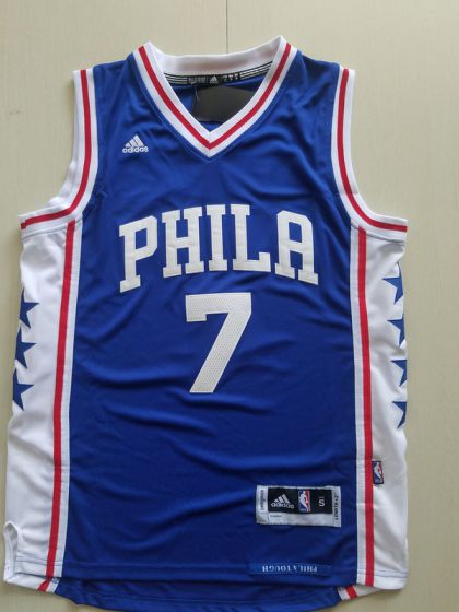 Men Philadelphia 76ers #7 Markelle Fultz Blue NBA Jerseys